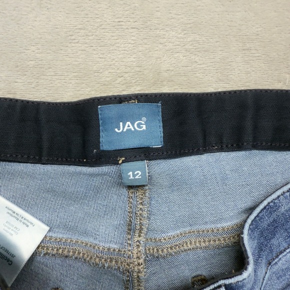 JAG Jean Shorts Women's 12/11 Cecilia Bermuda Stretch Whiskered Rinse Wash Denim - Picture 6 of 15